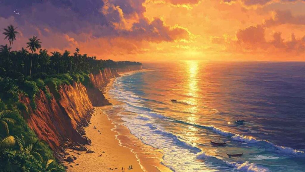 Catch the sunset at Varkala cliff beach! Golden waves and palm trees make it a great view. Book a cab from Madurai to Varkala.
